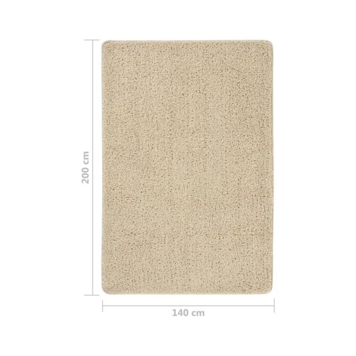 Tapis shaggy antidérapant Crème 140x200 cm