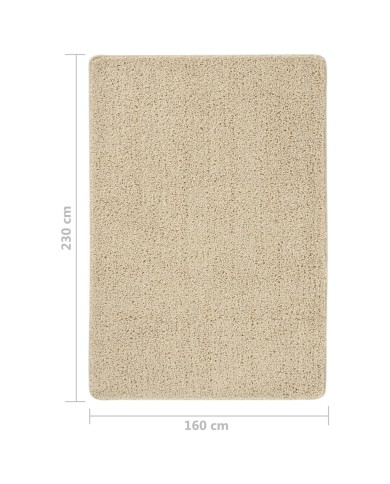 Tapis shaggy antidérapant Crème 160x230 cm