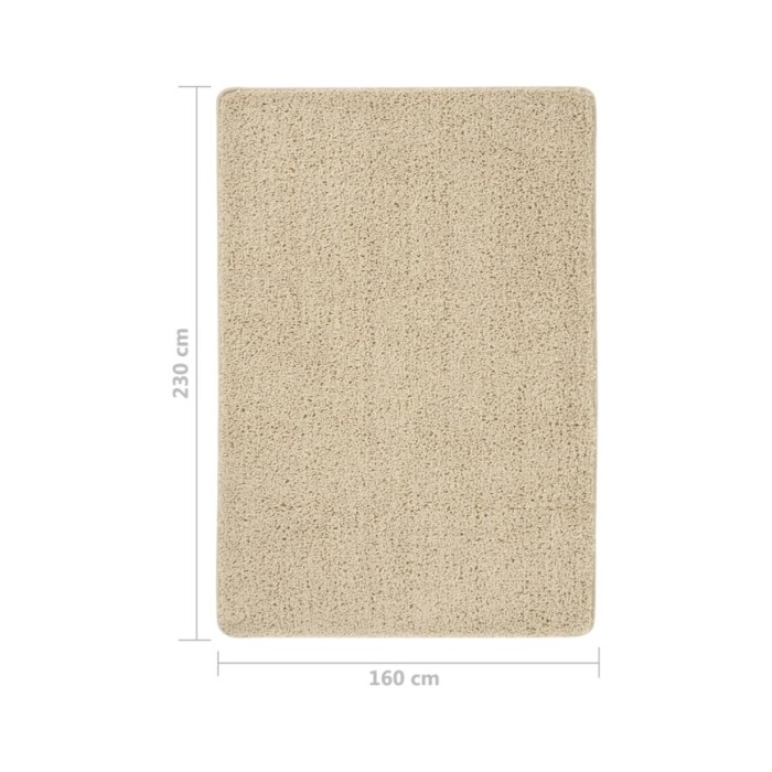 Tapis shaggy antidérapant Crème 160x230 cm