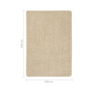 Tapis shaggy antidérapant Crème 160x230 cm