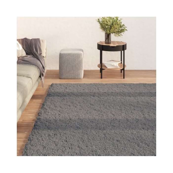 Tapis shaggy doux lavable 160x230 cm Antidérapant Anthracite