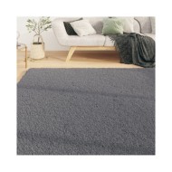 Tapis shaggy doux lavable 160x230 cm Antidérapant Anthracite