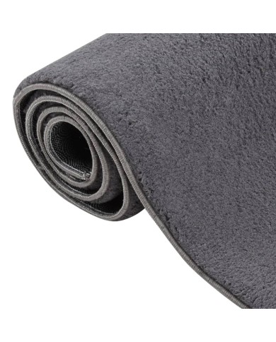 Tapis shaggy doux lavable 160x230 cm Antidérapant Anthracite