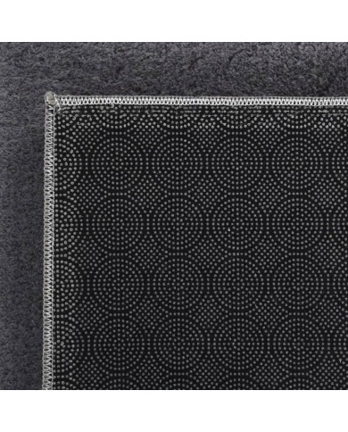 Tapis shaggy doux lavable 160x230 cm Antidérapant Anthracite