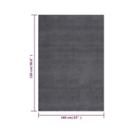 Tapis shaggy doux lavable 160x230 cm Antidérapant Anthracite
