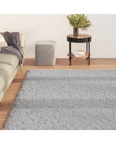 Tapis shaggy doux lavable 160x230 cm Antidérapant Gris