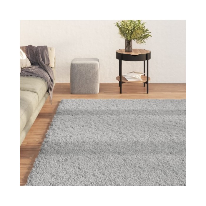 Tapis shaggy doux lavable 160x230 cm Antidérapant Gris