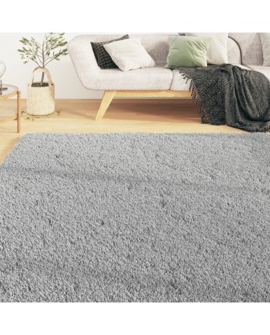 Tapis shaggy doux lavable 160x230 cm Antidérapant Gris