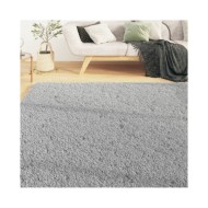 Tapis shaggy doux lavable 160x230 cm Antidérapant Gris