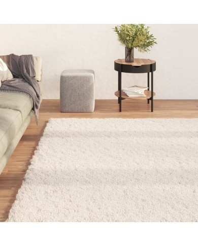 Tapis shaggy doux lavable 160x230 cm Antidérapant Beige