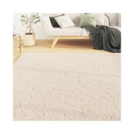 Tapis shaggy doux lavable 160x230 cm Antidérapant Beige