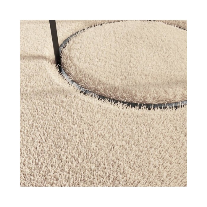 Tapis shaggy doux lavable 160x230 cm Antidérapant Beige