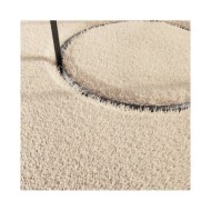 Tapis shaggy doux lavable 160x230 cm Antidérapant Beige