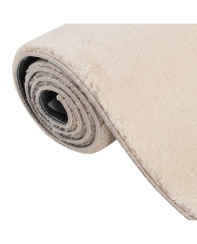 Tapis shaggy doux lavable 160x230 cm Antidérapant Beige