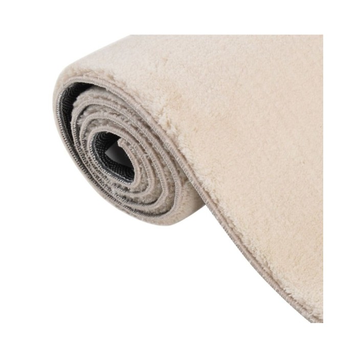 Tapis shaggy doux lavable 160x230 cm Antidérapant Beige