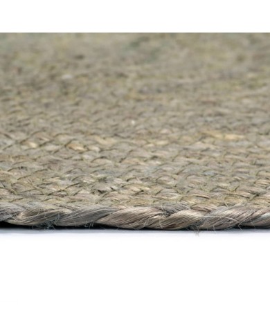 Napperons 4 pcs Gris Plain 38 cm Rond Jute