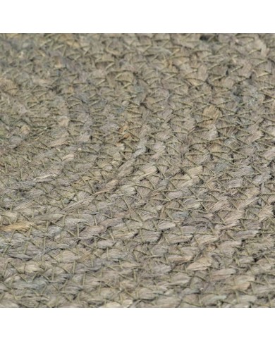 Napperons 4 pcs Gris Plain 38 cm Rond Jute