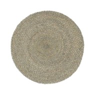Napperons 6 pcs Gris Plain 38 cm Rond Jute
