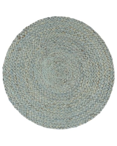 Napperons 4 pcs Vert olive Plain 38 cm Rond Jute