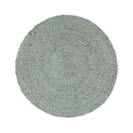 Napperons 4 pcs Vert olive Plain 38 cm Rond Jute