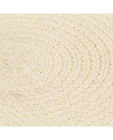 Napperons 4 pcs Naturel Plain 38 cm Rond Coton 
