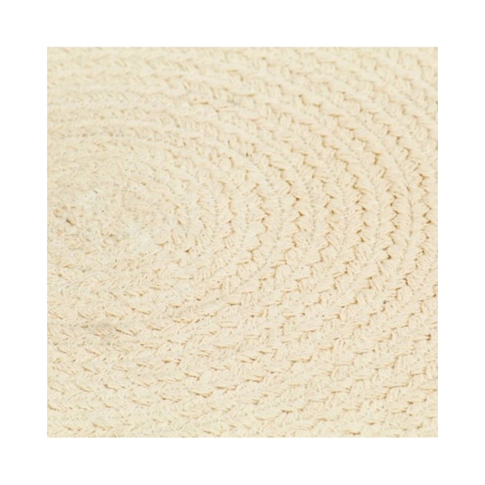 Napperons 4 pcs Naturel Plain 38 cm Rond Coton 