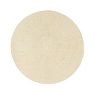 Napperons 6 pcs Naturel Plain 38 cm Rond Coton 