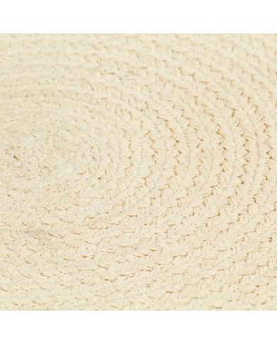 Napperons 6 pcs Naturel Plain 38 cm Rond Coton 