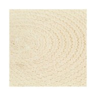 Napperons 6 pcs Naturel Plain 38 cm Rond Coton 