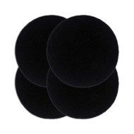 Napperons 4 pcs Noir Plain 38 cm Rond Coton 