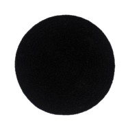 Napperons 4 pcs Noir Plain 38 cm Rond Coton 