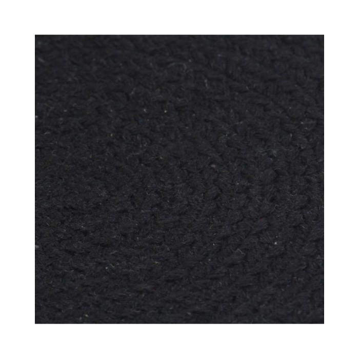 Napperons 4 pcs Noir Plain 38 cm Rond Coton 