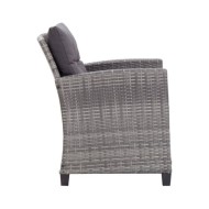 Salon de jardin 6 pcs avec coussins Résine tressée Gris foncé