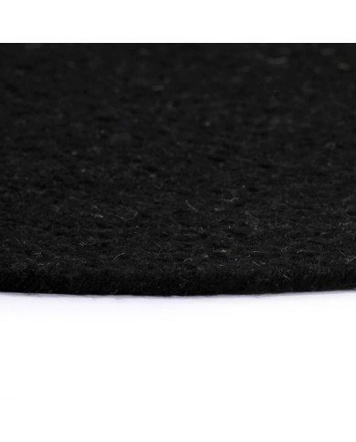 Napperons 4 pcs Noir Plain 38 cm Rond Coton 