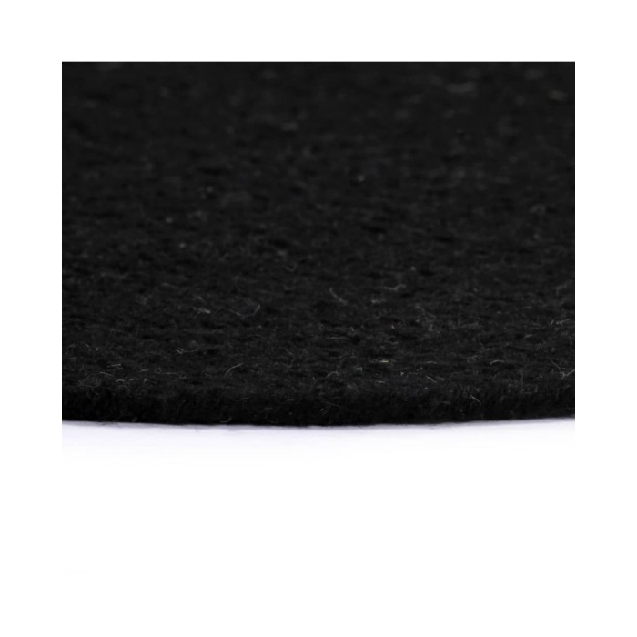 Napperons 4 pcs Noir Plain 38 cm Rond Coton 
