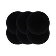 Napperons 6 pcs Noir Plain 38 cm Rond Coton 