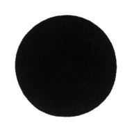 Napperons 6 pcs Noir Plain 38 cm Rond Coton 
