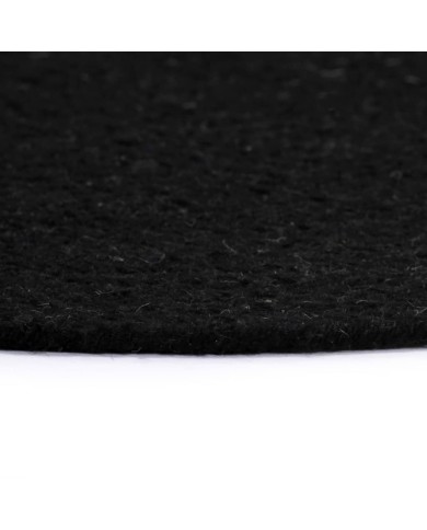 Napperons 6 pcs Noir Plain 38 cm Rond Coton 