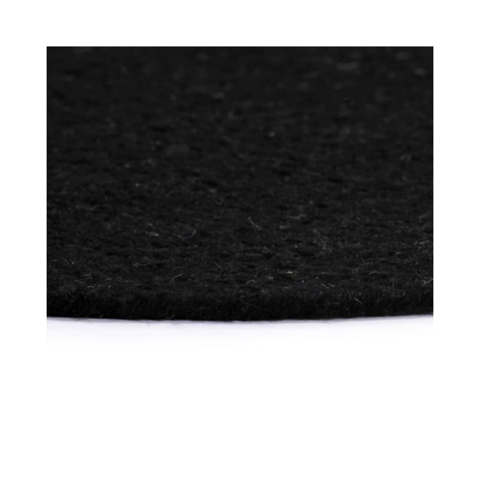 Napperons 6 pcs Noir Plain 38 cm Rond Coton 