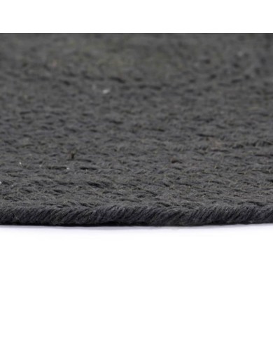 Napperons 4 pcs Gris foncé Plain 38 cm Rond Coton 