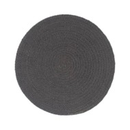 Napperons 6 pcs Gris foncé Plain 38 cm Rond Coton 