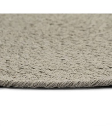 Napperons 4 pcs Gris Plain 38 cm Rond Coton