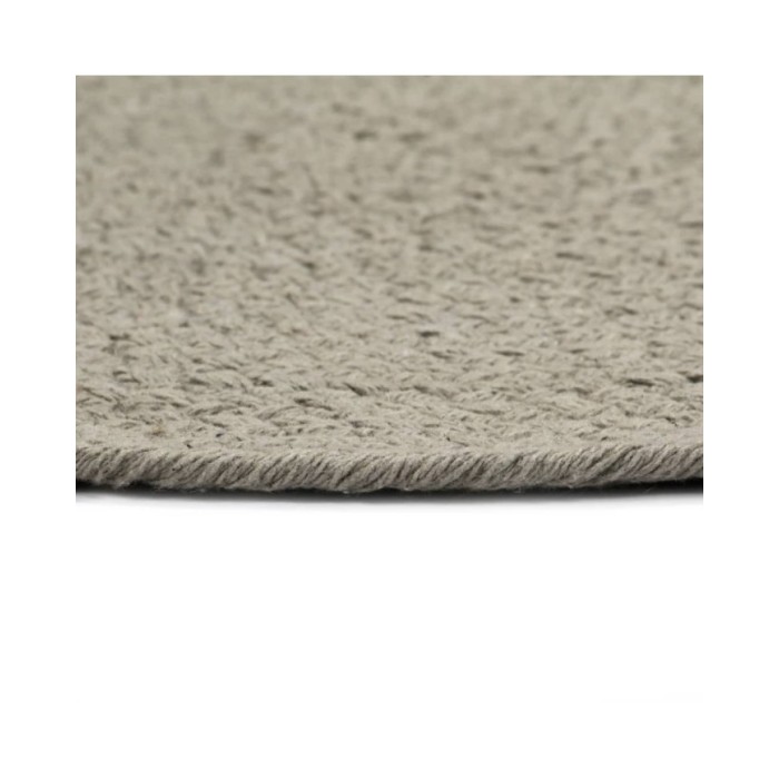 Napperons 4 pcs Gris Plain 38 cm Rond Coton