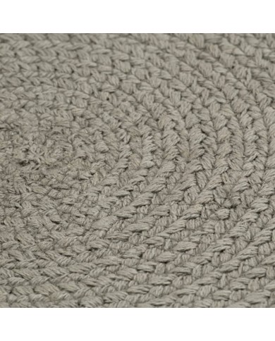 Napperons 4 pcs Gris Plain 38 cm Rond Coton