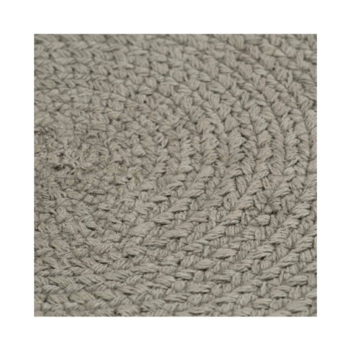 Napperons 4 pcs Gris Plain 38 cm Rond Coton