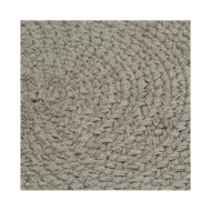 Napperons 4 pcs Gris Plain 38 cm Rond Coton