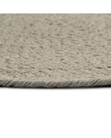 Napperons 6 pcs Gris Plain 38 cm Rond Coton