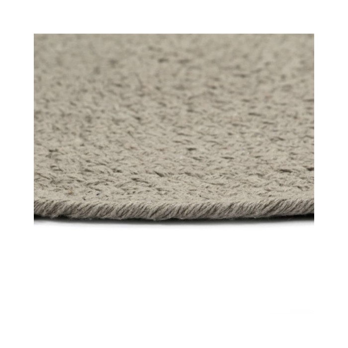 Napperons 6 pcs Gris Plain 38 cm Rond Coton