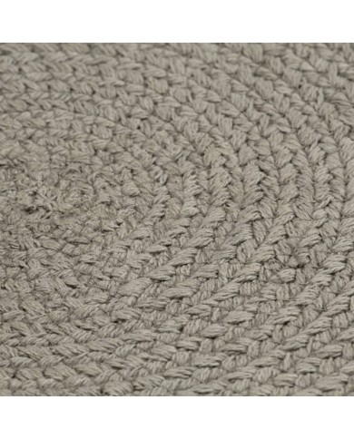 Napperons 6 pcs Gris Plain 38 cm Rond Coton