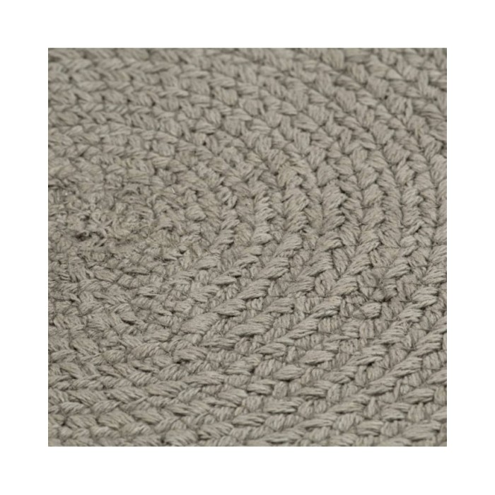 Napperons 6 pcs Gris Plain 38 cm Rond Coton